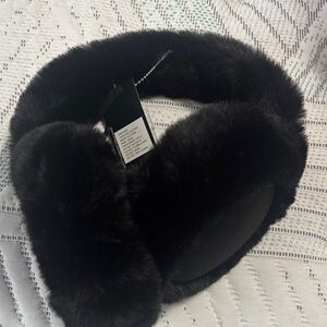 Black Faux Fur Earmuffs one size
